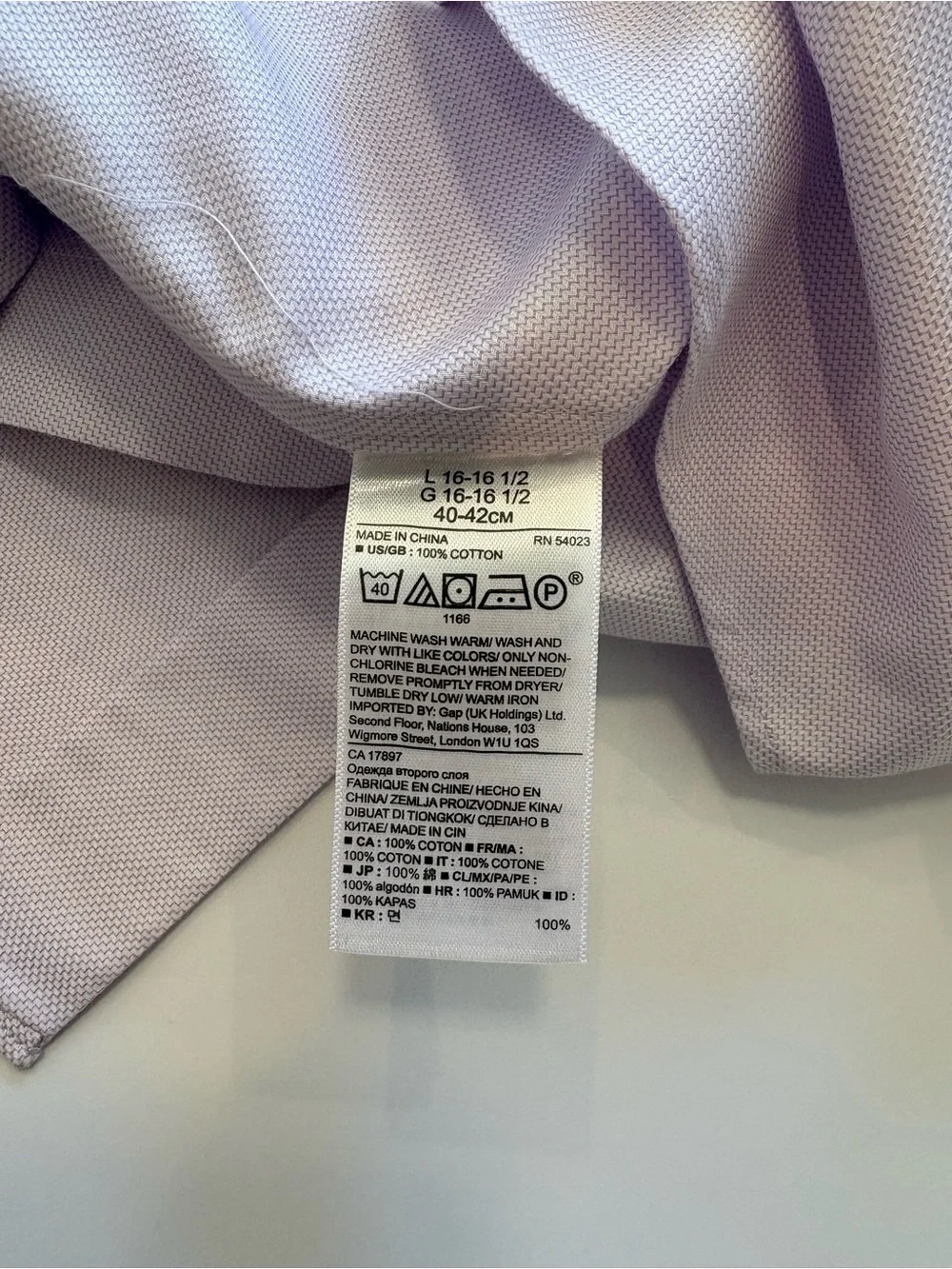Banana Republic Grant Fit Men’s Light Lavender Dress Shirt Large